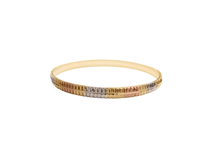 3 Tone Plated | Diamond Cut Bangles